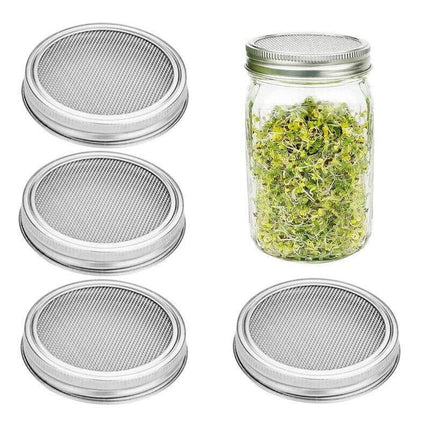 Metal Mesh Screen Sprouting Strainer Lid Filter Cover For Wide Mouth Mason Jar - Aimall