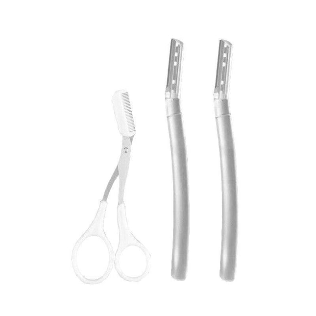 3 PCS Women's Eyebrow Razor Dermaplaning Kit Facial Hair Shaving Razor Tool Kit - Aimall