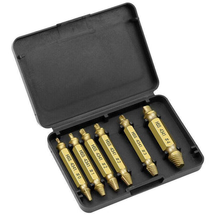 6PCS Damaged Screw Extractor Speed Out Drill Bits Tool Set Broken Bolt Remover - Aimall