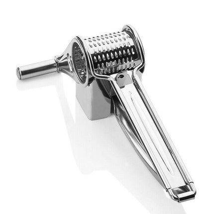 4 Set Multifunction Rotary Cheese Grater Hand Held Cut Slicer Stainless Steel AU - Aimall