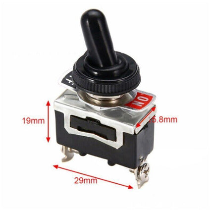 10x 12V Toggle Flick Switch Waterproof ON/OFF Car Dash Light Metal 12 Volt Boot - Aimall