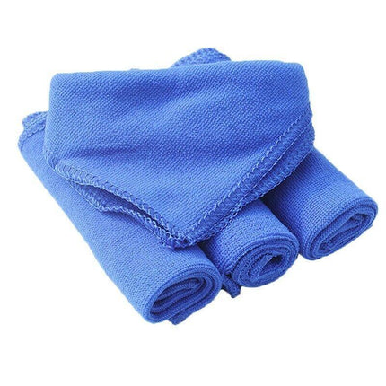 50PCS Blue Microfibre Cloths Car Cleaning Cloth Detailing Towels Washing Duster - Aimall