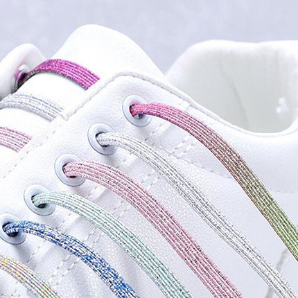 No Tie Locked Elastic Shoelace Shoe Lace Lazy Laces Sneakers Sports Adults Kids - Aimall