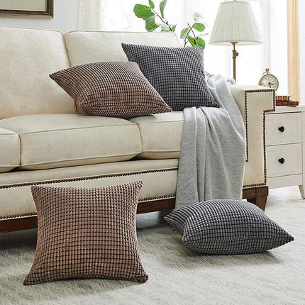 45x45 Plain Solid Colour Cushion Cover Decorative Pillow Case Home Multicoloured - Aimall