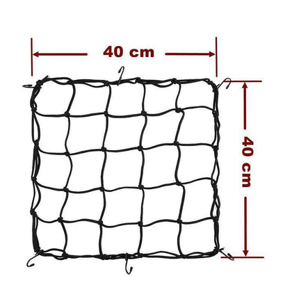 Motorcycle Bungee Cargo Net Helmet Mesh Bike Hold Down Accessories 6 Hooks - Aimall