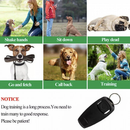 Dog Training Whistle Clicker Combo to Stop Pet Barking Obedience Train Skills AU - Aimall