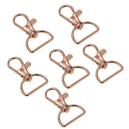 10x 20MM Lobster Clasp Swivel Trigger Clip Keychain Snap Hook Key Ring Rose Red - Aimall