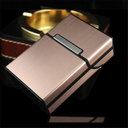 Tobacco Holder Aluminum Pocket Box Storage Container 20 Cigarette Case LighterAU - Aimall