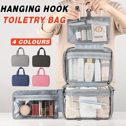 Large Hanging Hook Toiletry Bag Waterproof Travel Makeup Cosmetic Organizer Case - Aimall
