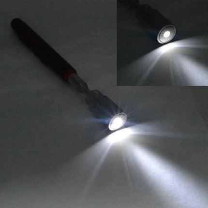 Magnetic Pick Up Tool 81CM Extendable Telescopic LED Torch Magnet Rod AU Stock - Aimall