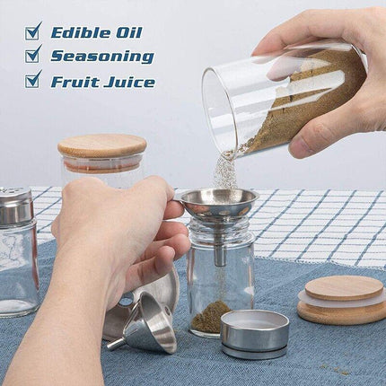 3X Stainless Steel Funnel Oil Liquid Funnel Metal Funnel With Detachable Filter - Aimall