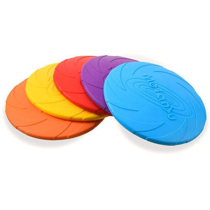 Dog Frisbee Rubber Pet Puppy Safe Exercise Fetch Outdoor Training Toy AU STOCK - Aimall