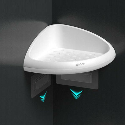 Bathroom Triangular Corner Bath Storage Holder Shelf Organizer Rack Shower Tray - Aimall