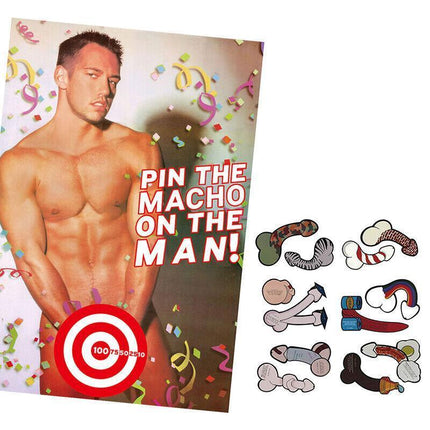 Pin The Macho On The Man Hens Night Party Game Fun Willy Bride To Be AU - Aimall