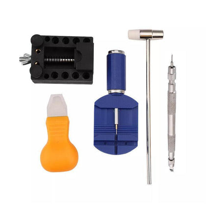 506PCS Watch Repair Tool Kit Back Case Opener Remover Spring Pin Bars Watchmaker - Aimall