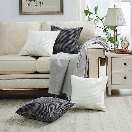 45x45 Plain Solid Colour Cushion Cover Decorative Pillow Case Home Multicoloured - Aimall