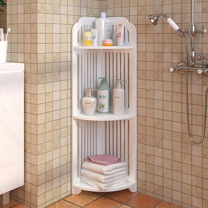3 Tiers Bathroom Cabinet Corner Shelf Toilet Shower Cupboard Storage Rack AU - Aimall