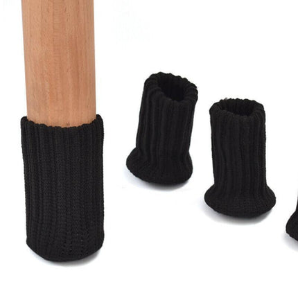 24PCS Knitted Table Chair Leg Socks Sleeve Floor Protector Furniture Feet Covers - Aimall