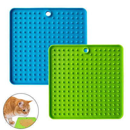 Dog Pet Lick Mat Pad Anti-Anxiety Toy Boredom Buster Treat Slow Feeder AU Stock - Aimall
