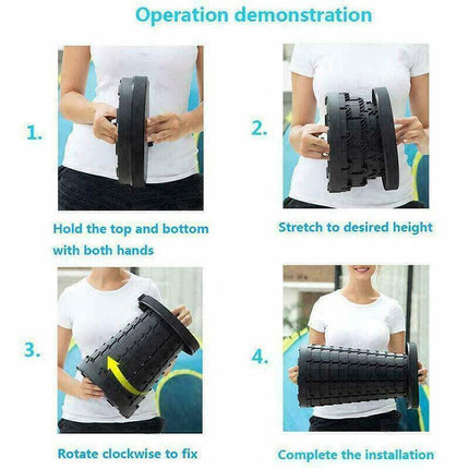 Folding Stool Seat Portable Retractable Telescopic Camping Fishing Travel Chair - Aimall