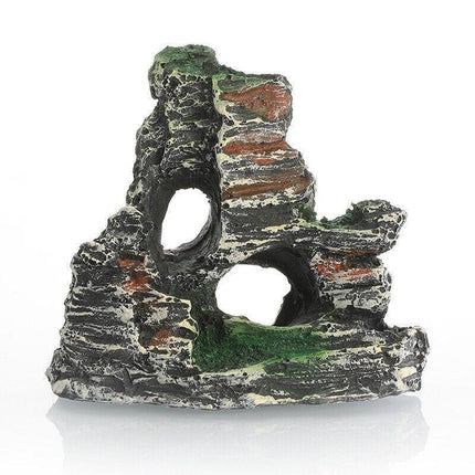 Aquarium Rockery Landscaping Cave Mountain View Decoration Ornament Fish Tank - Aimall