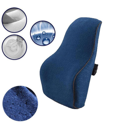 Memory Foam Lumbar Back Support Cushion Seat Waist Back Pillow Home Car Office - Aimall