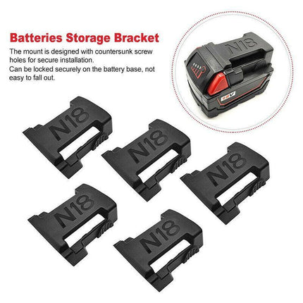5Pcs Battery Mount Holder Stand For Milwaukee M18 18V Tool Battery AccessoriesAU - Aimall