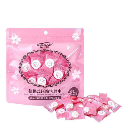 UP 100PCS Disposable Cotton Compressed Washcloth Face Towel Wet Wipe travel AU - Aimall