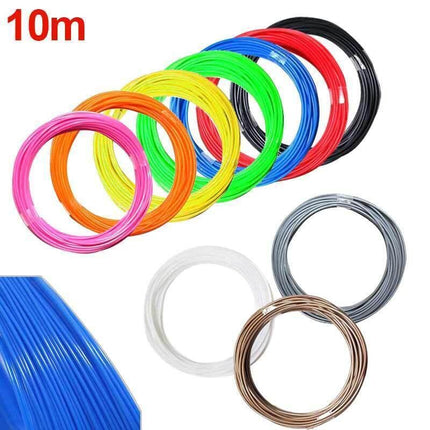 100M 10 Colours 3D Pen Filament PLA 1.75mm Plastic Rubber Printing Filaments - Aimall