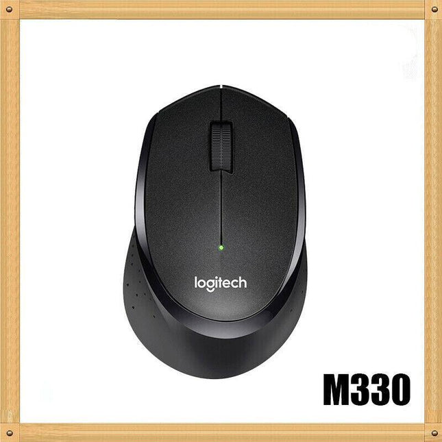 Logitech M330 Wireless Silent Plus Mouse Ergonomic 10M 2.4Ghz For Pc Laptop Mac Aimall