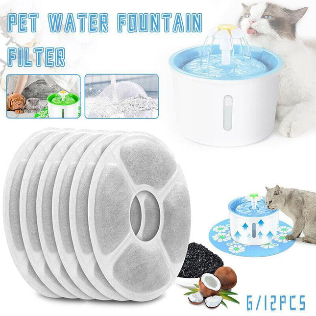 6/12Pcs Carbon Filters Water Fountain Replacement For Pet Dog Cat Water Drinking - Aimall