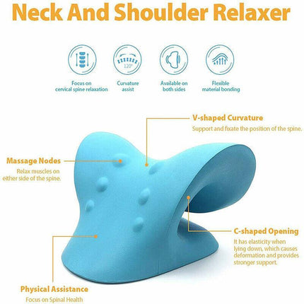 Cervical Traction Pillow, Neck Stretcher Device - Neck Pain,Headaches,TMJ Relief - Aimall