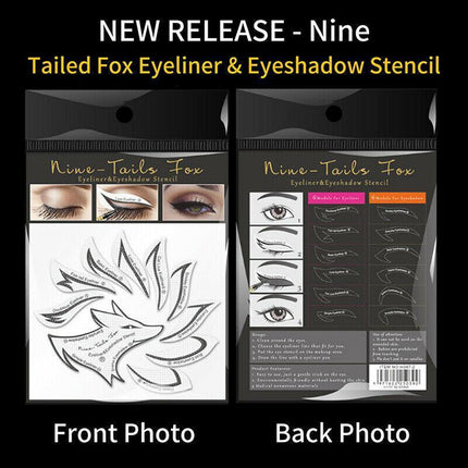 Eyeliner Eyeshadow Stencil Set Eye Makeup Fox Template Non-woven 12 Styles cards - Aimall