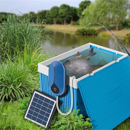 Auto Day/Night Solar Powered Oxygenator Air Pump Oxygen Aerator Fish Pond Pool - Aimall