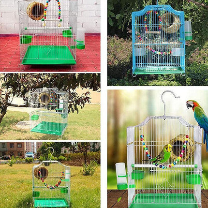 4Pcs/Set Drinker Food Feeder Water Clip For Cage Bird Parrot Cockatiel Budgie AU - Aimall