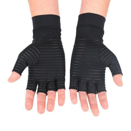 Compression Copper Arthritis Gloves Hand Wrist Brace Finger Pain Relief Support - Aimall