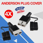 4PCS Waterproof 50A Anderson Plug Dust Cable Sheath Cover Black With Cap New AU - Aimall