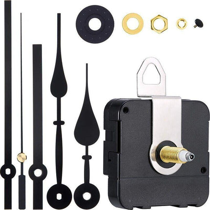 12PCS Wall Clock Quartz Movement Motor Mechanism Long Spindle Hands Repair Kit - Aimall