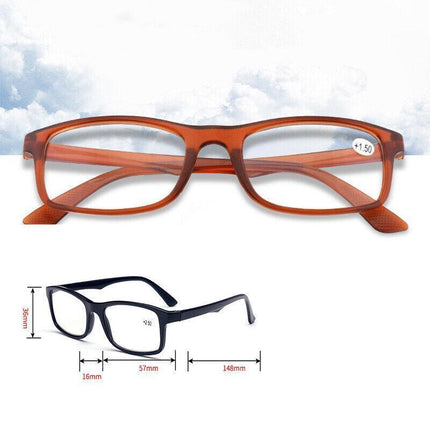 6 Pairs Mens Ladies Wayfarer Frame Magnifying Reading Glasses Nerd Spectacl AU - Aimall