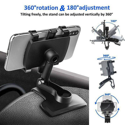 360° Clip On Dashboard Dash Mount Mobile In Car Phone Holder Stand Cradle iphone - Aimall