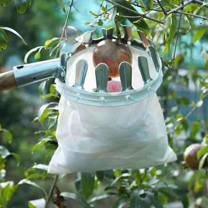 Fruit Picker with Bag Basket Garden Farm Fruit Catcher Harvest Picking Tools - Aimall