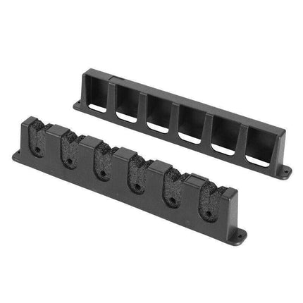 6-Rod Rack Fishing Pole Holder Tackle Wall Fishing Rod Storage Fixed Stand - Aimall