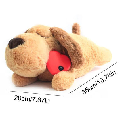 Pet Puppy Cat Soft Plush Toy Heartbeat Sleeping Buddy Dog Behavioral Anxiety Aid - Aimall
