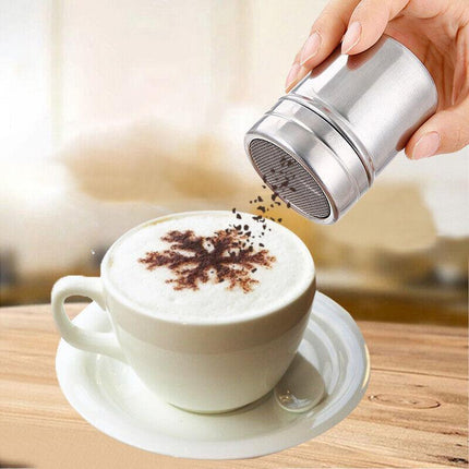 Stainless Steel Icing Sugar Cocoa Coffee Shaker Flour Duster Chocolate Powder - Aimall