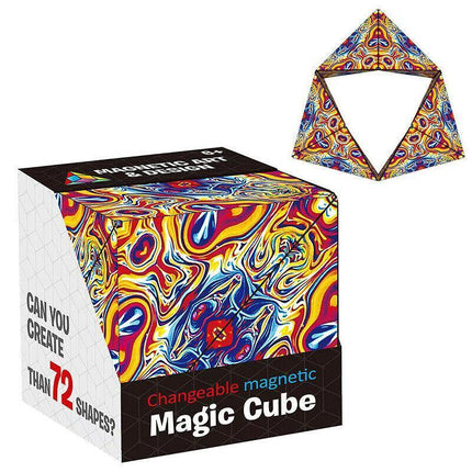 Variety Changeable Magnetic Magic Cube 3D Hand Flip Puzzle Anti Stress Toys Gift - Aimall