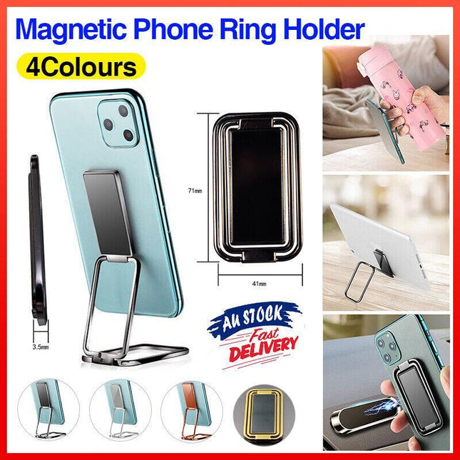 Universal Magnetic Car Phone Ring Holder Mount Stand For All Phone iPhone iPad - Aimall