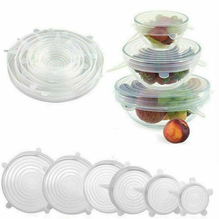 6X Stretch Reusable Silicone Bowl Wraps Food Saver Cover Seal Lids Nsta Lids Au Aimall