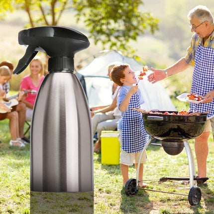 500ML BBQ Dispenser Stainless Steel Sprayer Kitchen Olive Cooking Spray Bottle - Aimall