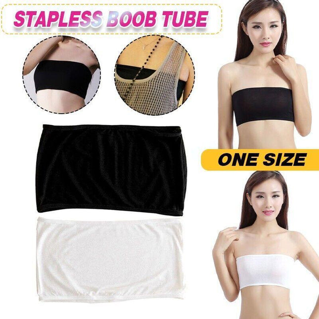 Female Strapless Boob Tube Top Bandeau Bra Modal Ladies Modal Stomacher Wrapped - Aimall