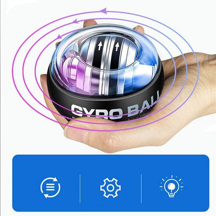 LED Wrist Ball Trainer Relax Gyroscope Ball Muscle Power Ball Gyro Arm Exerciser - Aimall